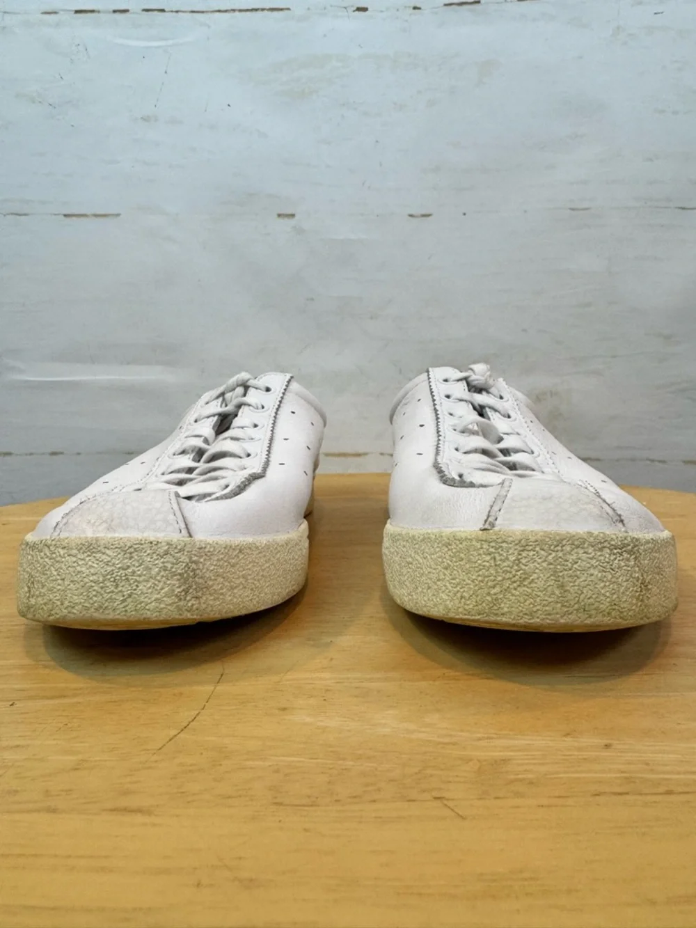 Adidas | White Leather Lacombe Lace-Up Sneaker, 8.5 - Picture 5 of 12